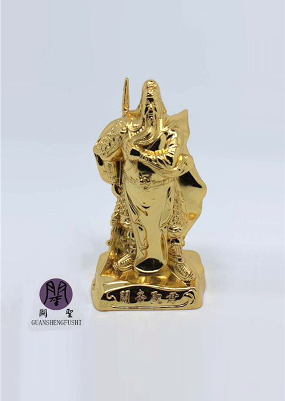 关公车神铜像汽车摆件