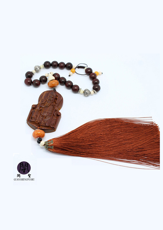 关公饰品车载吊坠佛珠链