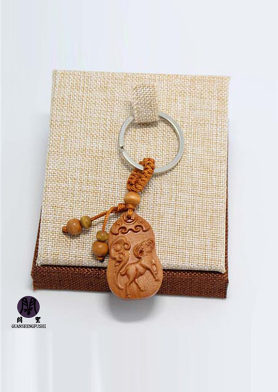 桃木十二生肖钥匙扣