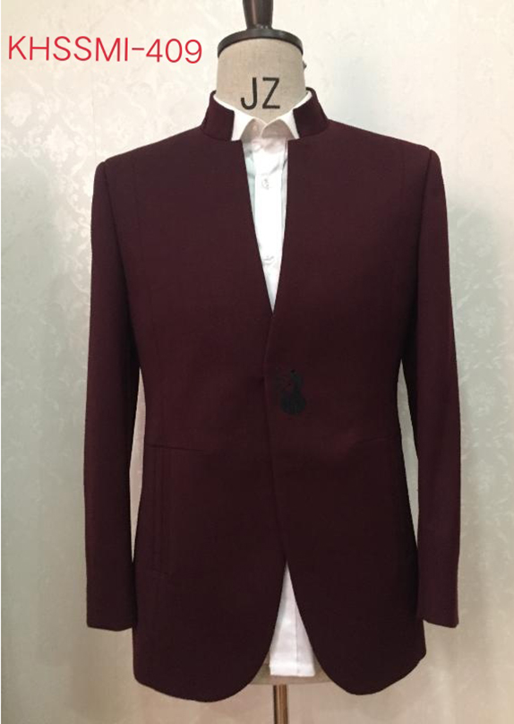 角隅关公头像KHSSM17-409酒红色样衣