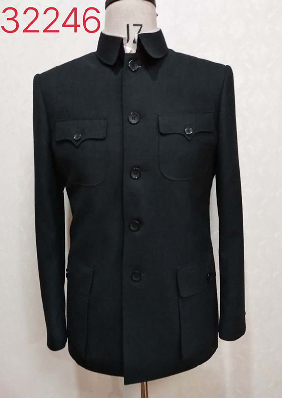 中山装32246灰黑色样衣